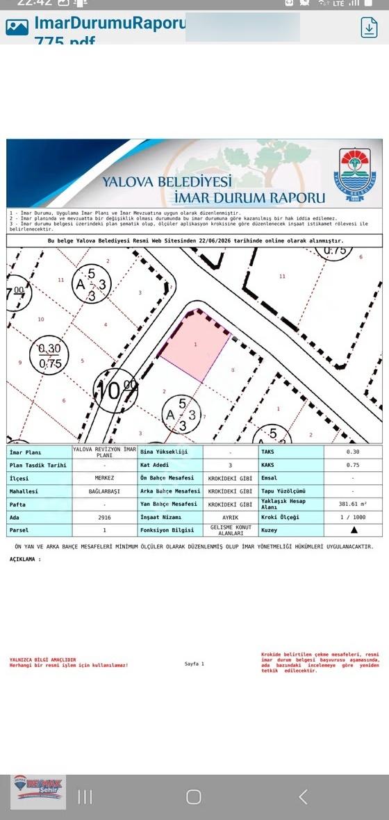 Remax'tan Yalova Merkez'de Satılık 2 Parsel Deniz Manzaralı Arsa - Görsel 2
