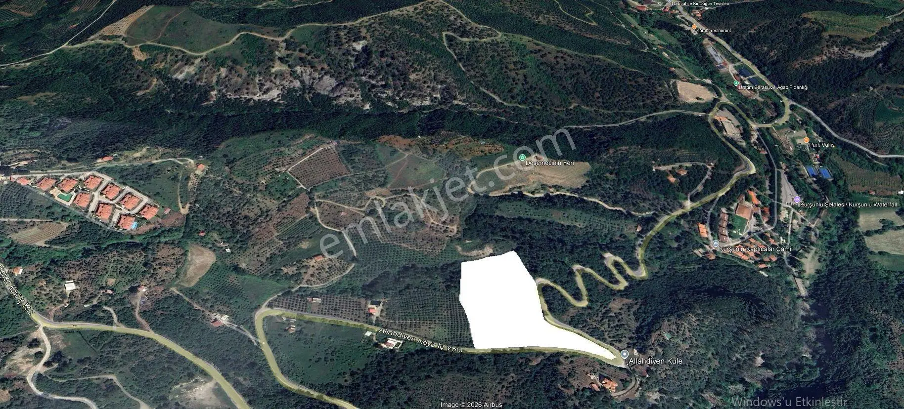 Kurşunlu Kaplıcaları Üzerinde Asfalt Yola Cepheli Yatırımlık Arazi - Görsel 4