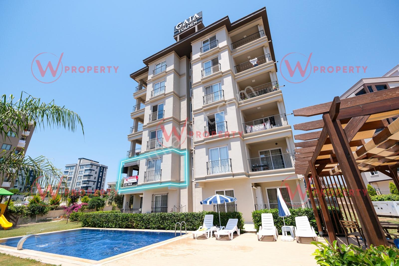 W Property Mezitli'de Yatay Mimariye Sahip Havuzlu Satılık 3+1