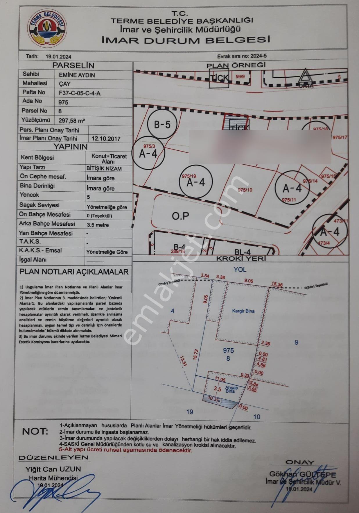 Mbt Gayrimenkul Terme Cadde Üzeri Satılık İmarlı Arsa - Görsel 6