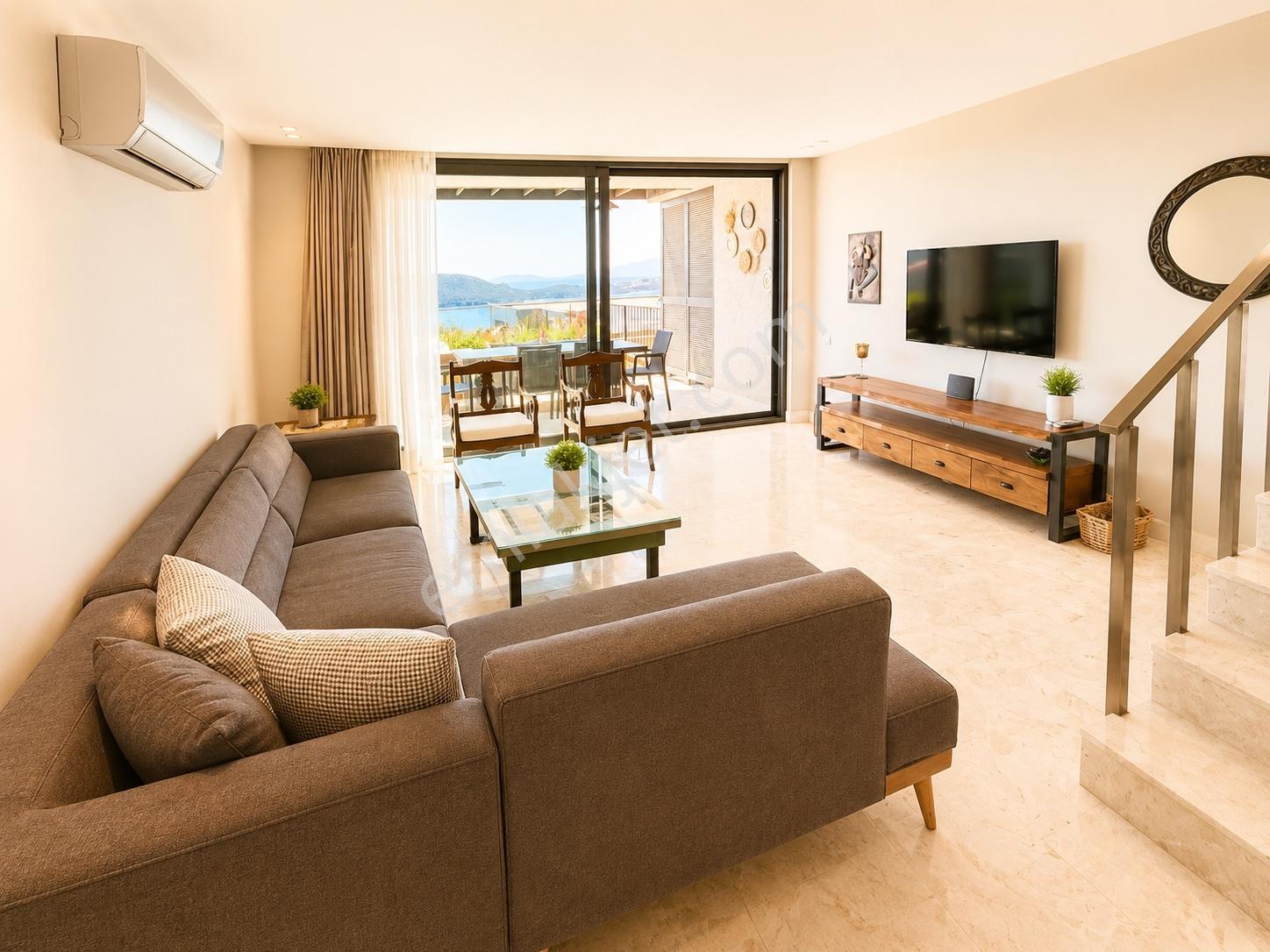 Bodrum Bitez Aktur'da Satılık Deniz Manzaralı Lüks Yeni Villa - Görsel 14