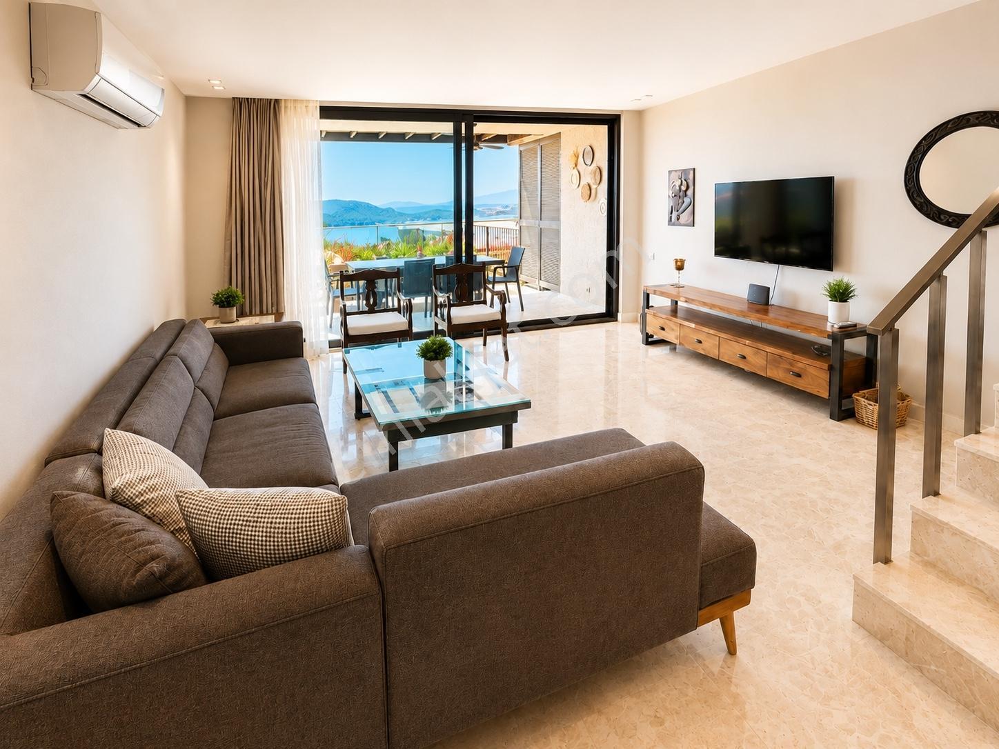 Bodrum Bitez Aktur'da Satılık Deniz Manzaralı Lüks Yeni Villa - Görsel 3