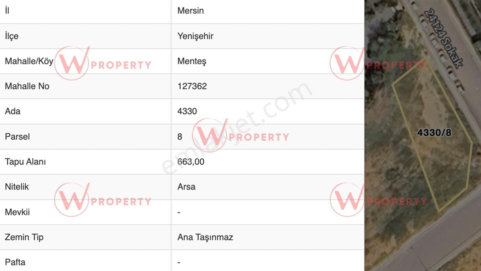 W Property Yenişehir Limonluk'ta 663m² Sosyal Tesis İmarlı Arsa - Görsel 3
