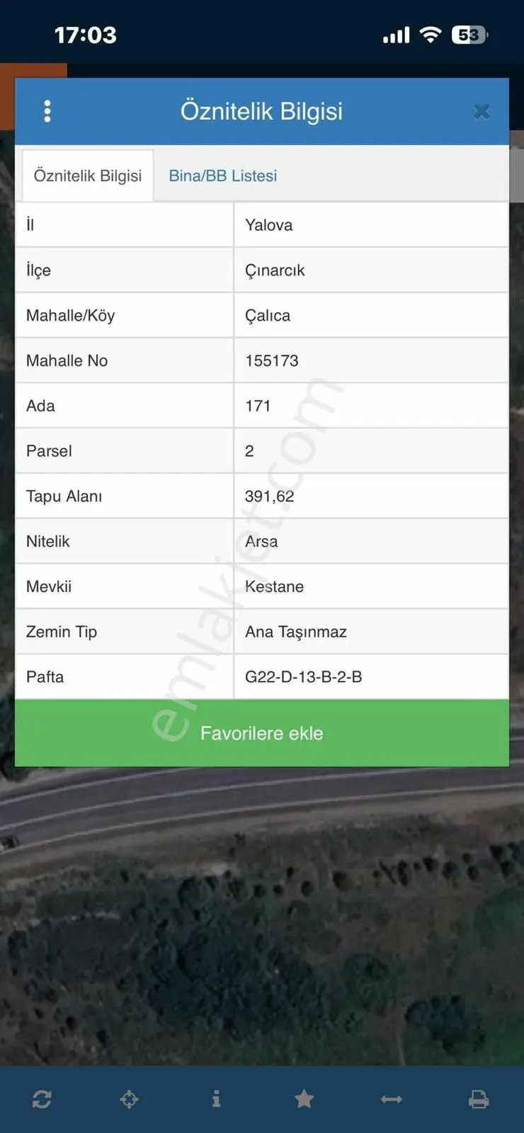 Yalova Çınarcık'da Deniz Manzaralı 392 M² Villa İmarlı Arsa