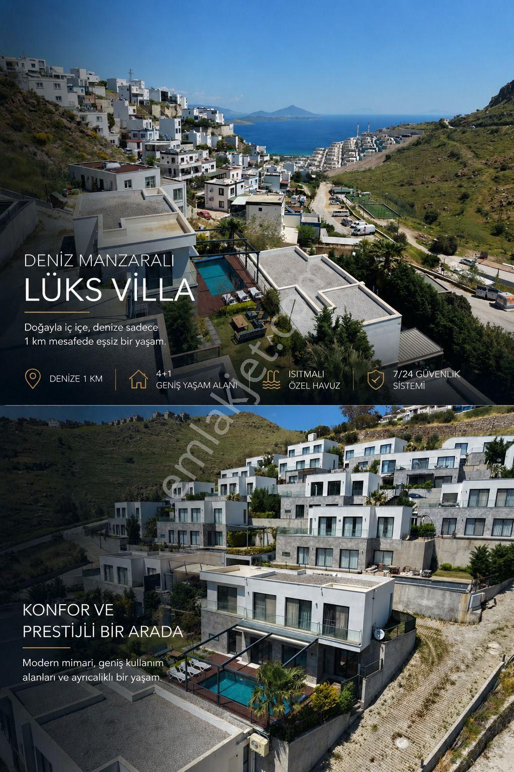 Ortakent Yahşi'de Site İçi 4+1 Havuzlu Deniz Manzaralı Villa ! - Görsel 26