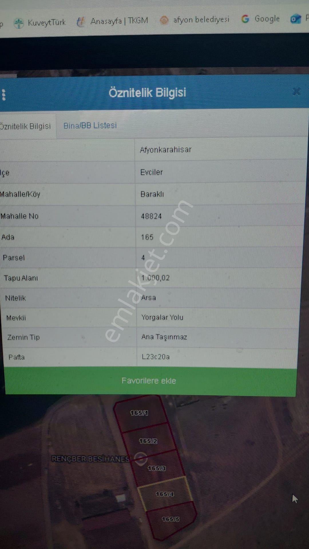 Afyon Tezcan Emlaktan Afyon Evcilerde Satılık İmarlı Yan Yana Arsalar - Görsel 2