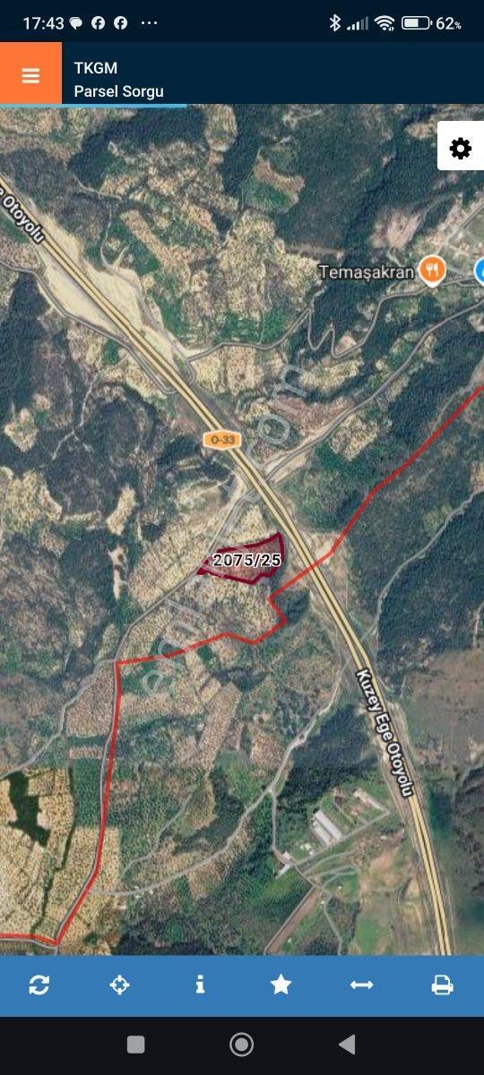 İzmir Aliağa Aşağı Şakranda 20 Dönüm Yol Cepheli Satılık Tarla - Görsel 4
