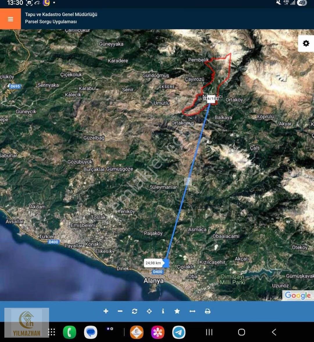Gündogmusta 356m2 Tarla