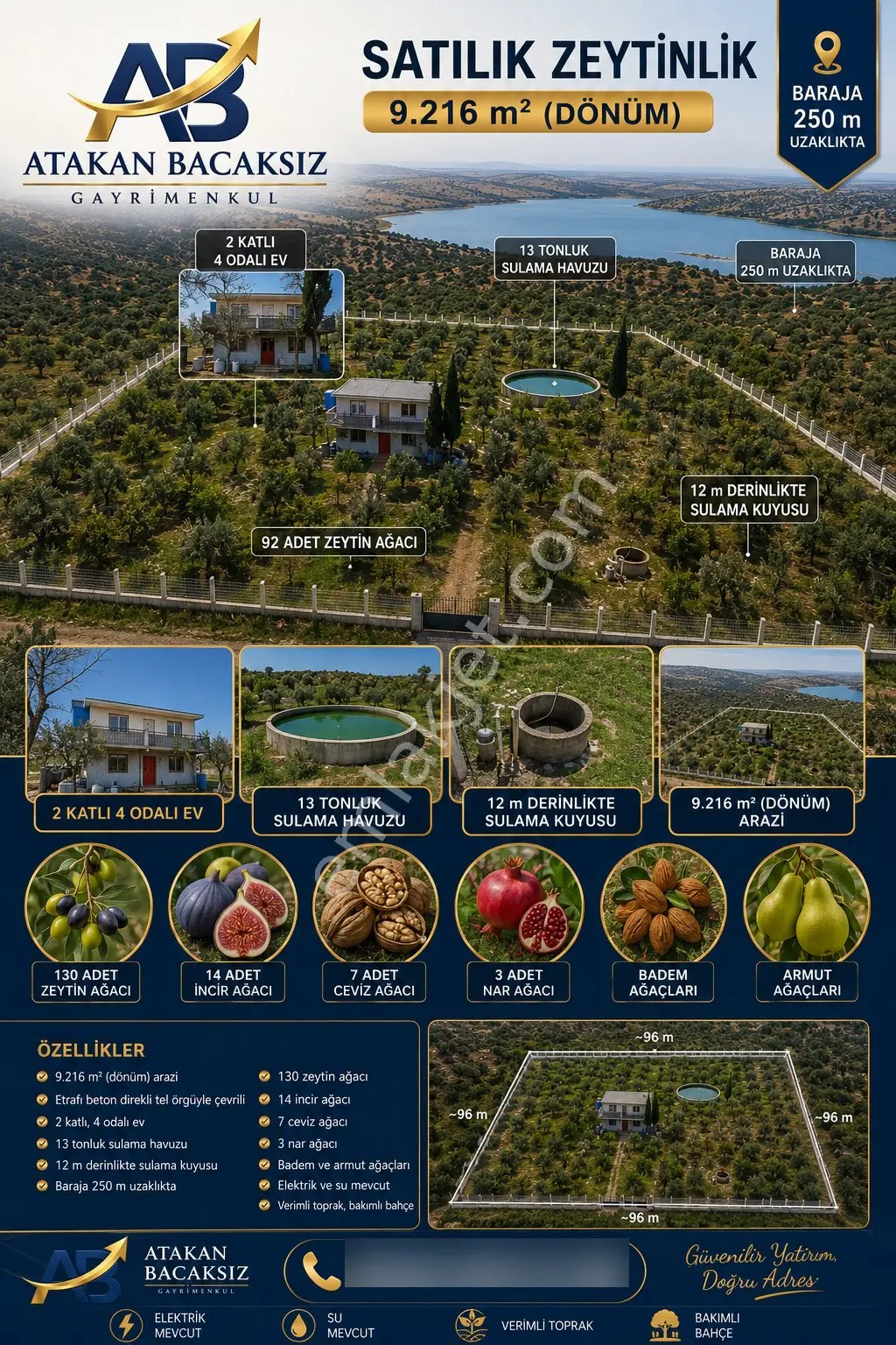 9216 M2 Baraj Manzaralı Bu Zeytinliği Gören Vazgeçemiyor! 🌿