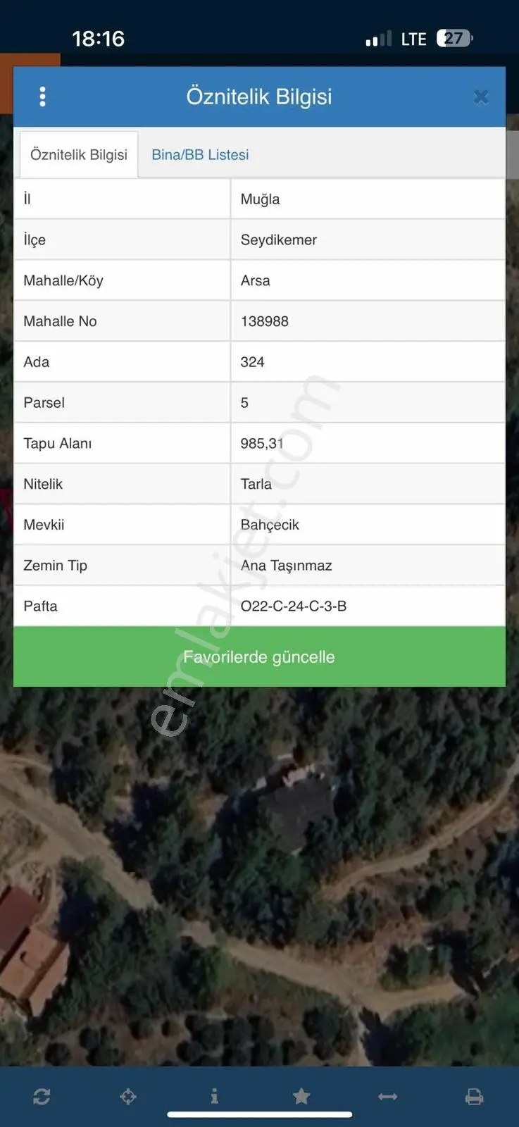 Seydikemer Arsa Köyünde Satılık Tarla