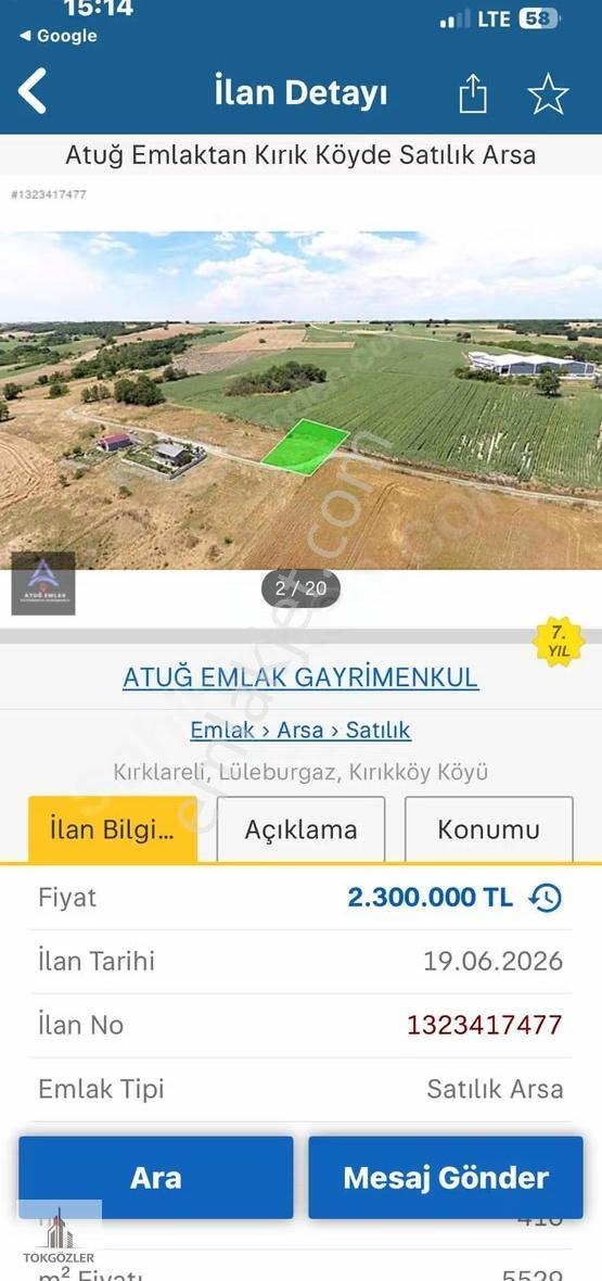 Kırıkköyde Acil Satılık Arsa - Görsel 2