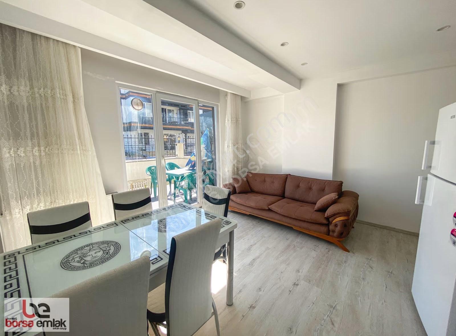 Kumbağ Havuzlu Sitede Eşyalı Kiralık Lüks 1+1 Bahçe Katı Daire - Görsel 35