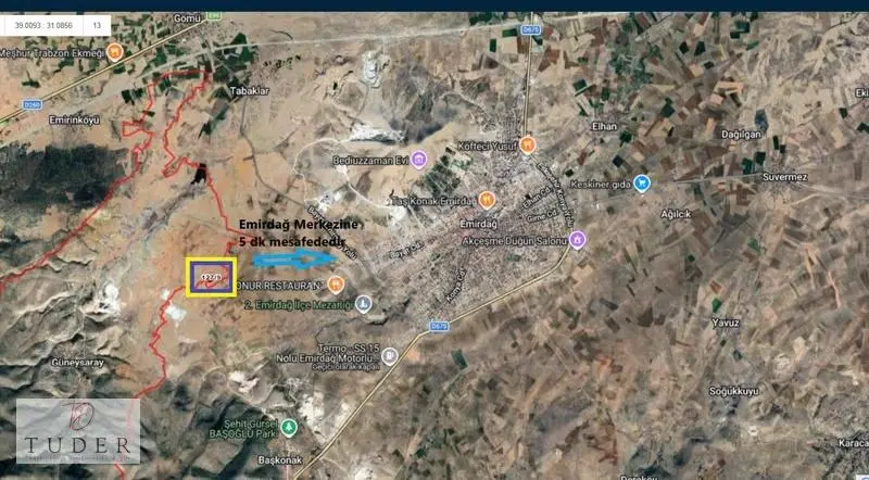 Emirdağda 9000 M² Yatırımlık Tarla İmara Yakın Merkeze Yakın - Görsel 4