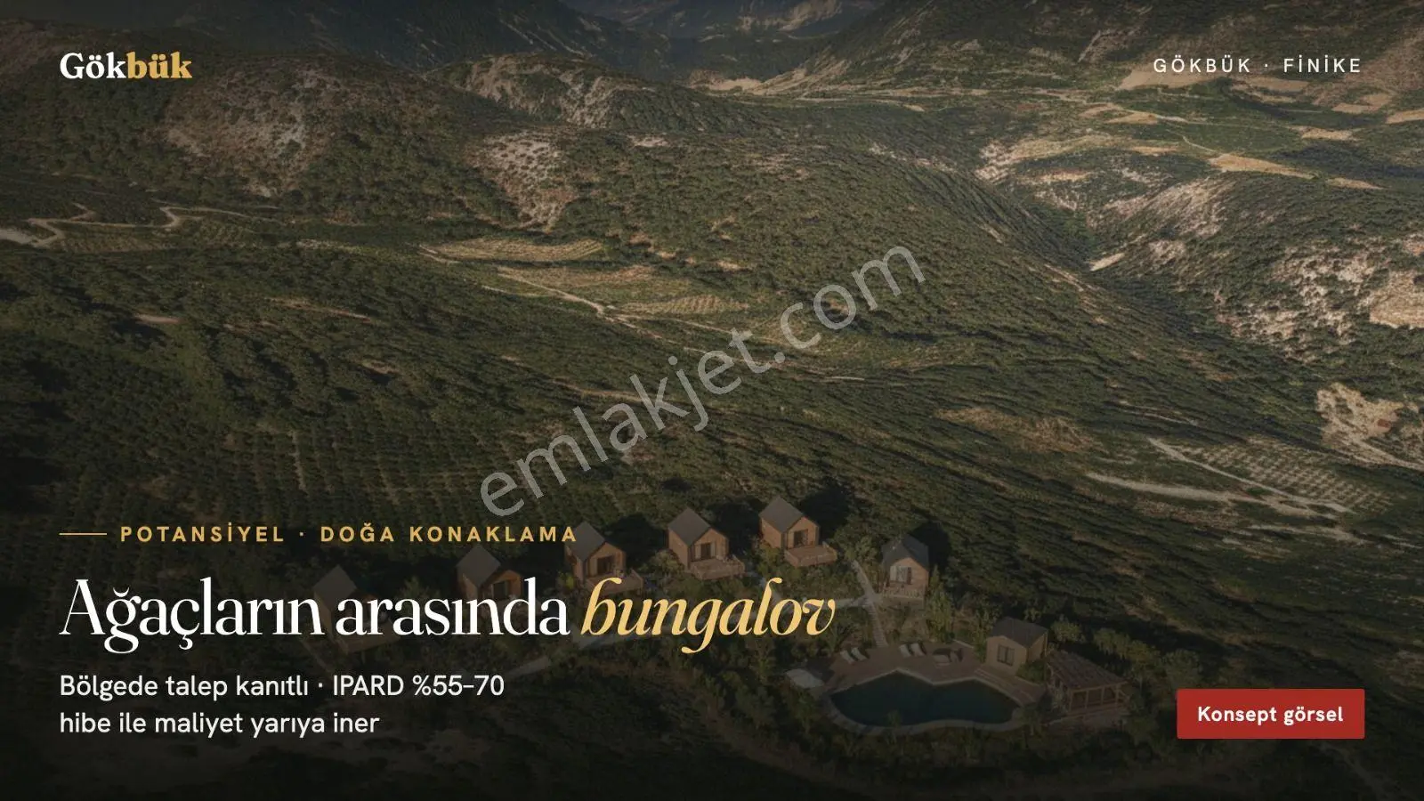 Finike Gökbük 300 Nar Ağaçlı Tarla – Kanyona Yakın 6.065 M - Görsel 6
