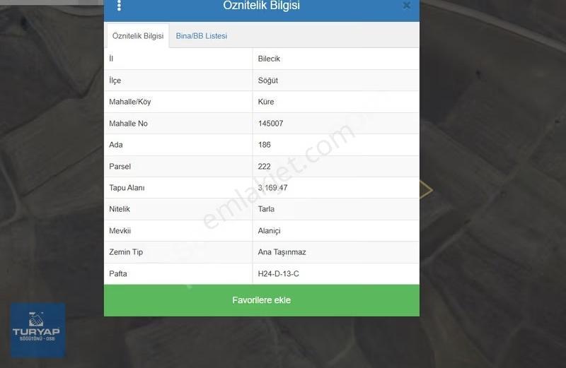 Turyap Söğütönü'nden Bilecik/söğüt Küre Köyünde Satılık Tarla - Görsel 6