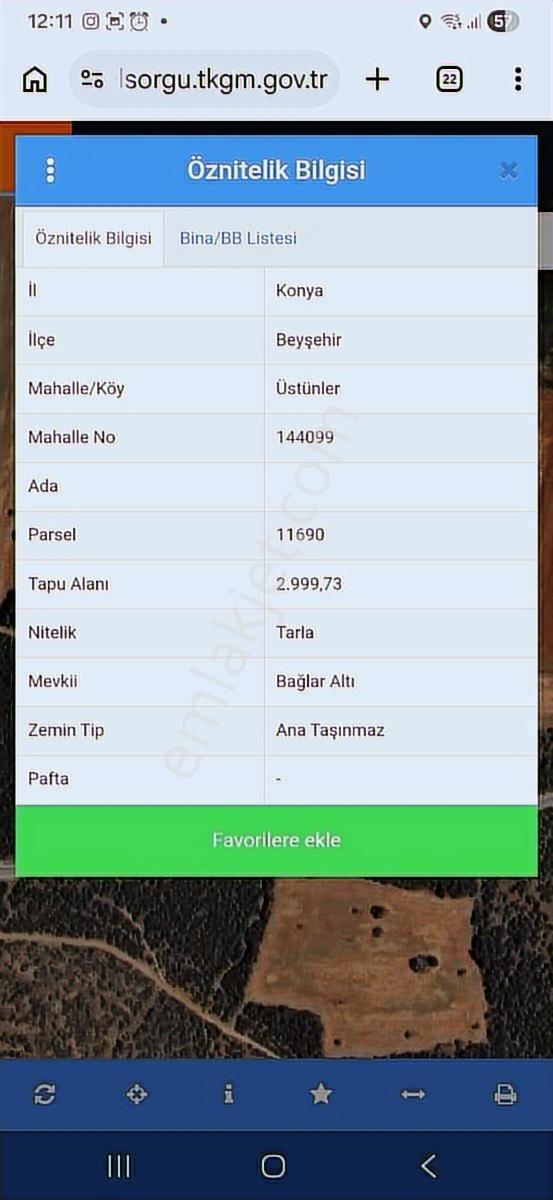 Konya Beyşehir Üstünler'de 2999 M2 Satılık Tarla - Görsel 3