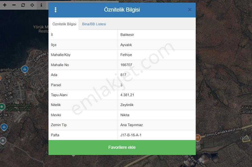 Route 10'dan Ayvalık'ta Mükemmel Konumda Satılık Zeytinlik