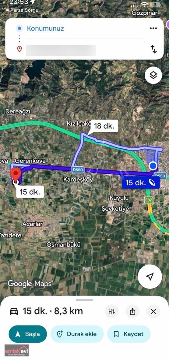 Emlak Evi'nden İncirliova Sandıklı'da 282m2 Fırsat Müstakil Arsa - Görsel 3