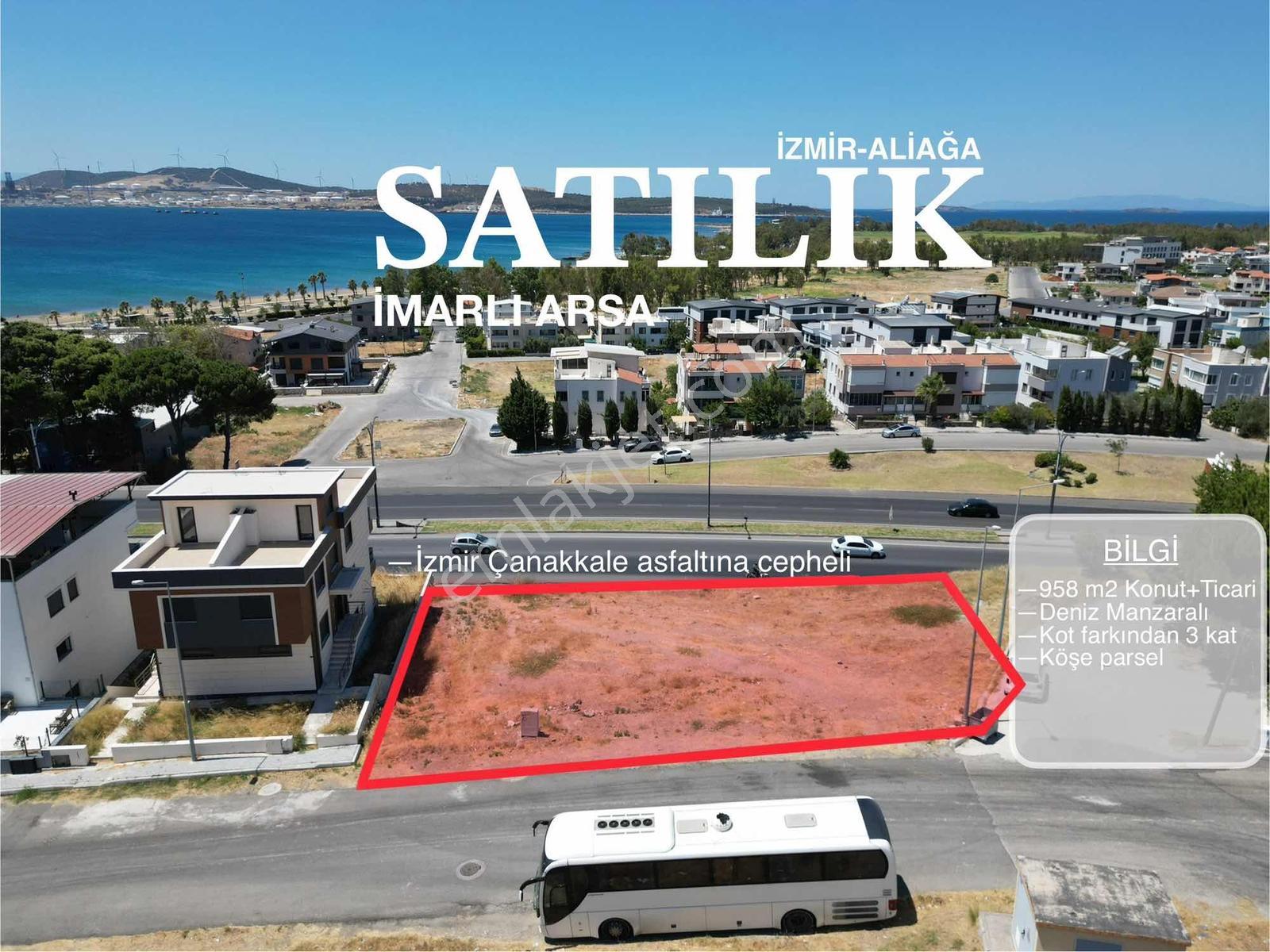 İzmir Aliağa Deniz Manzaralı Satılık İmarlı Arsa - Görsel 12