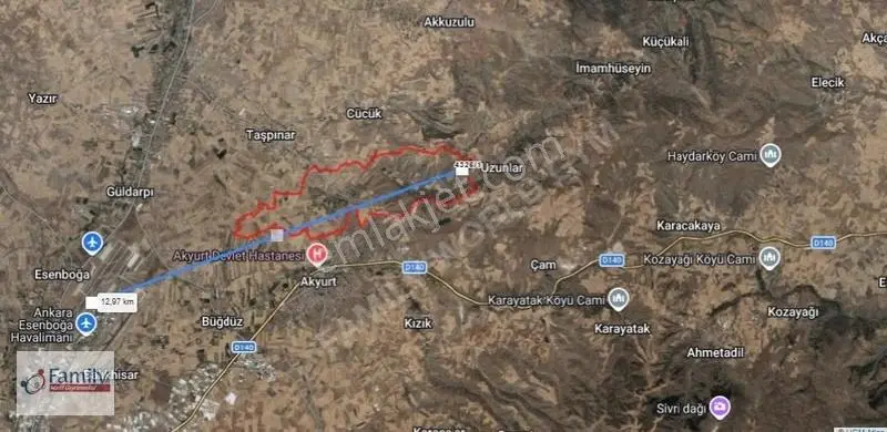 Akyurt Kalaba'da Satılık 26 Dönüm Tarla - Yatırımlık Fırsat - Görsel 2