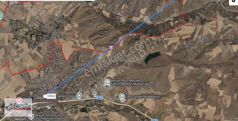 Akyurt Kalaba'da Satılık 26 Dönüm Tarla - Yatırımlık Fırsat