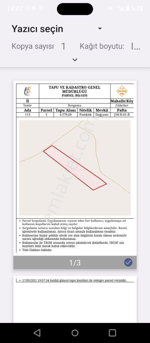 Mega Emlak Ofisinden Kozak/gobellerde Satılık Çamlık Fıstıklık