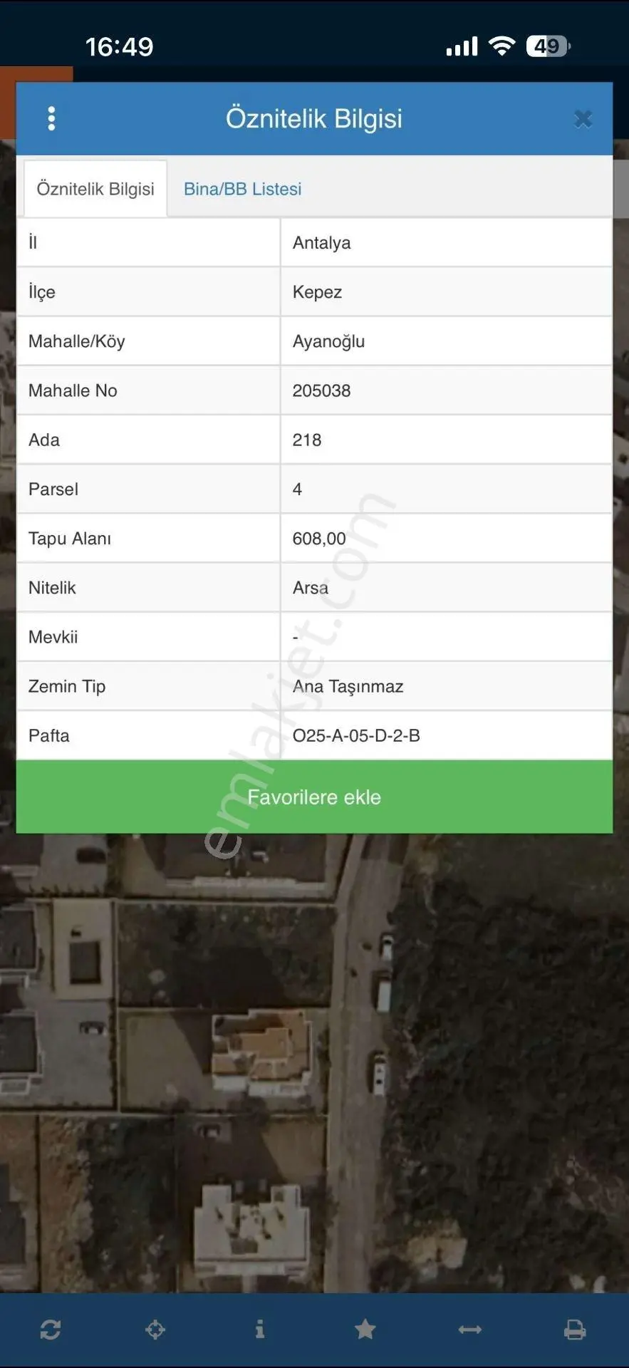 Antalya Kepez Ayanoğlunda 608 M² Emsal 0.75 Tek Tapu Satılık Arsa