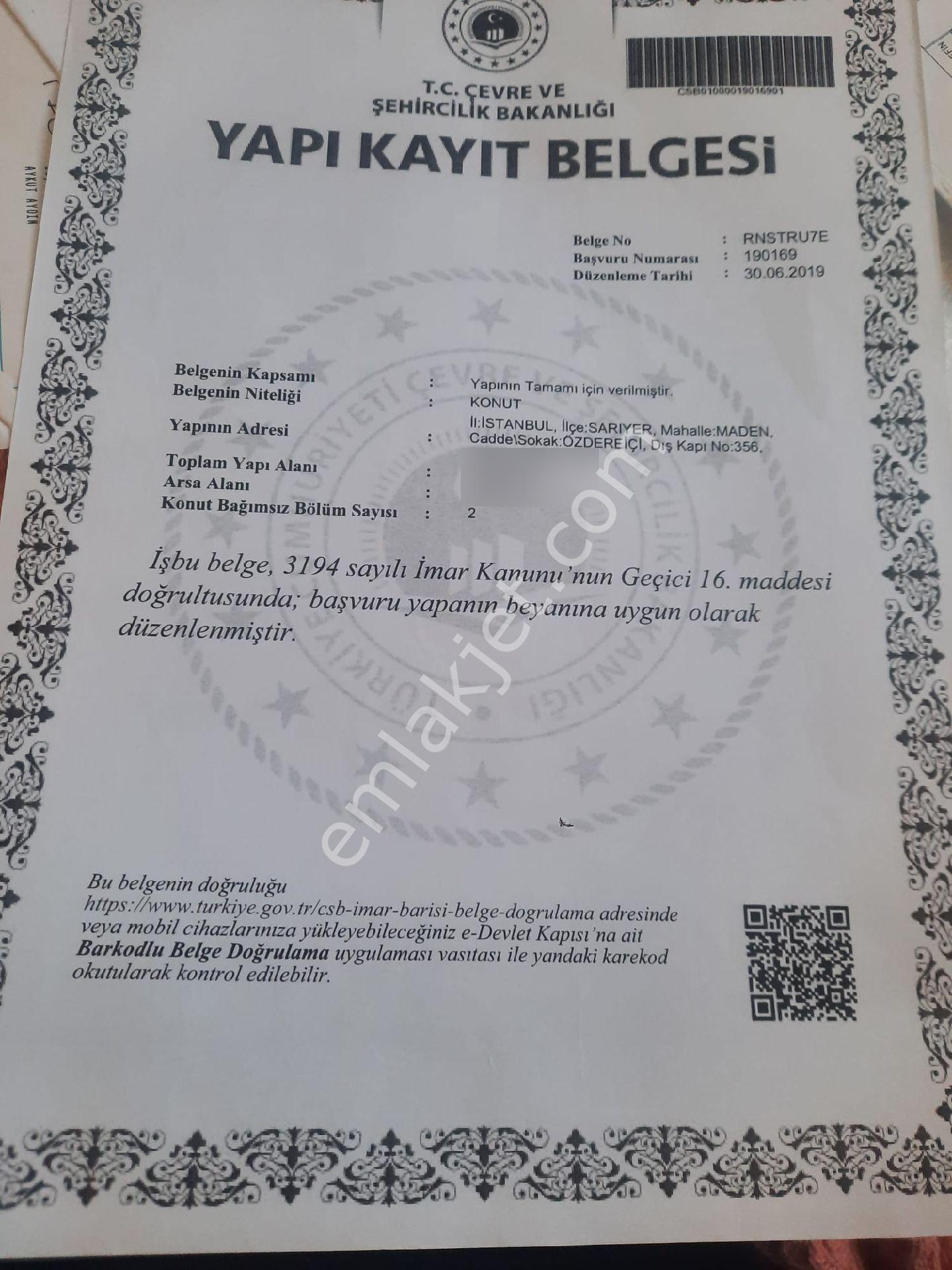 Sarıyer Maden Kars Mahallesinde 2+1 Müstakil Ev - Görsel 9
