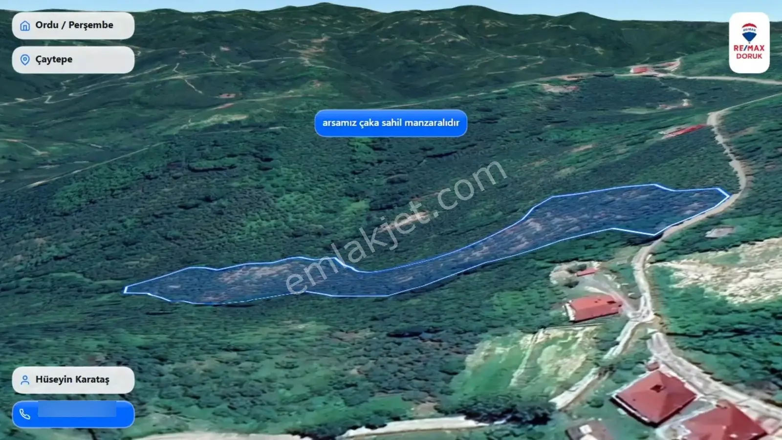 Perşembe'de Çaka Ve Yason Manzaralı Fırsat Arazi | 11468 M² - Görsel 3