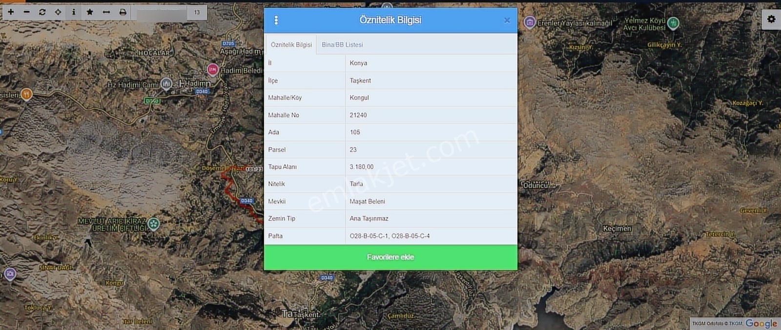 Taşkent Kongulda Muhteşem Konumda Tek Tapu 3.180 M2 Tarla - Görsel 15