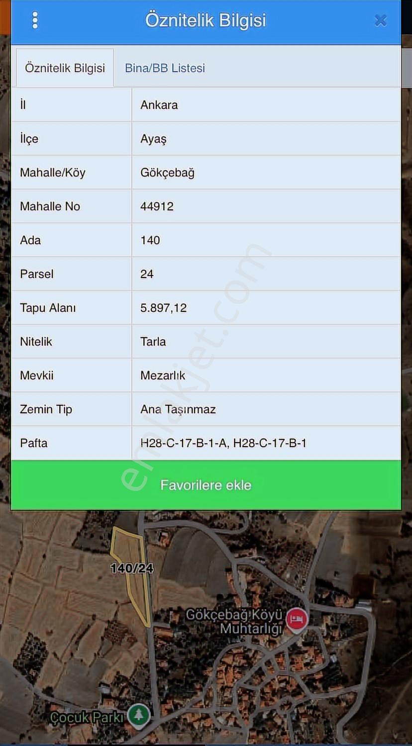 Ayaşta Köy İçi 5.897 M2 Emsalsiz Tek Tapu Tarla - Görsel 17