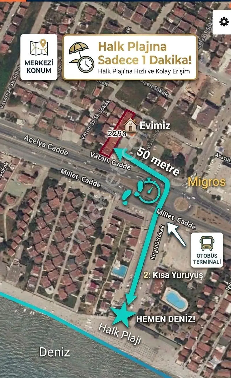 Yeniçiftlik Arzu Sitesi'nde Plaja Yakın 2+1 Müstakil Ev - Görsel 4