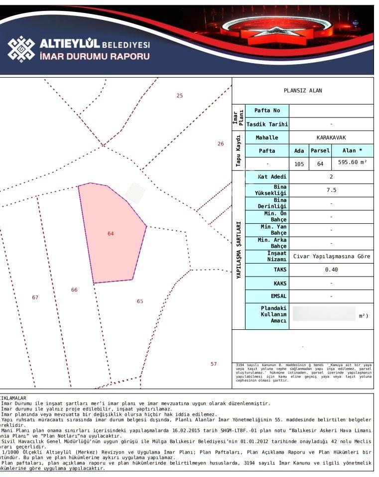 Acil Satılık Balıkesir Altıeylül Karakavak'ta Satılık Villa İmarlı Müstakil Arsa - Görsel 13