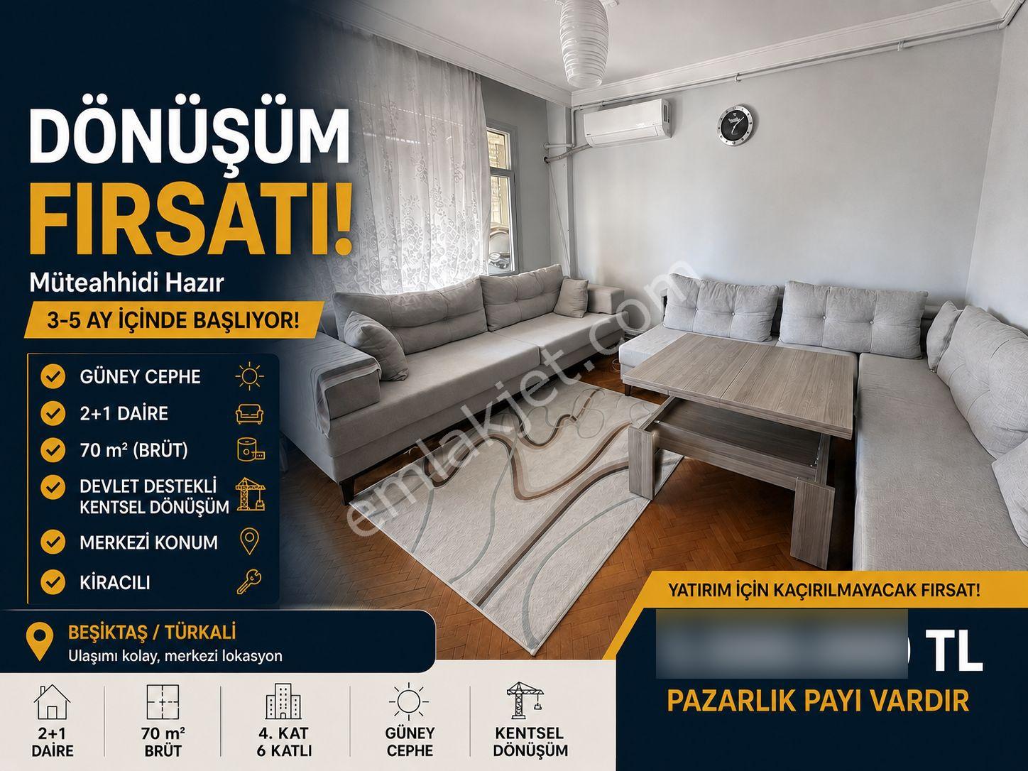 Beşiktaş Türkali'de Kiracılı 2+1 | Boğaz'a Yakın | Kentsel Dönüşüme Hazır | Pazarlıklı