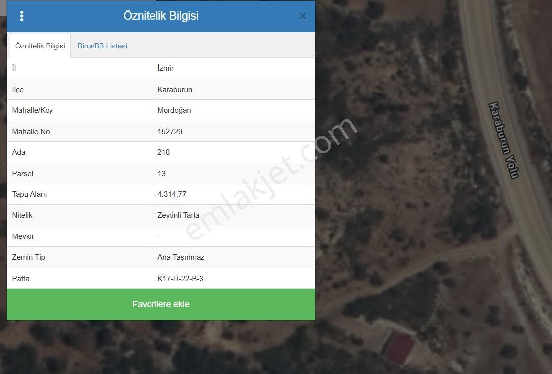 Mordoğan'ın En Güzel Yerinde 4.315 M2 Deniz Manzaralı Zeytinlik