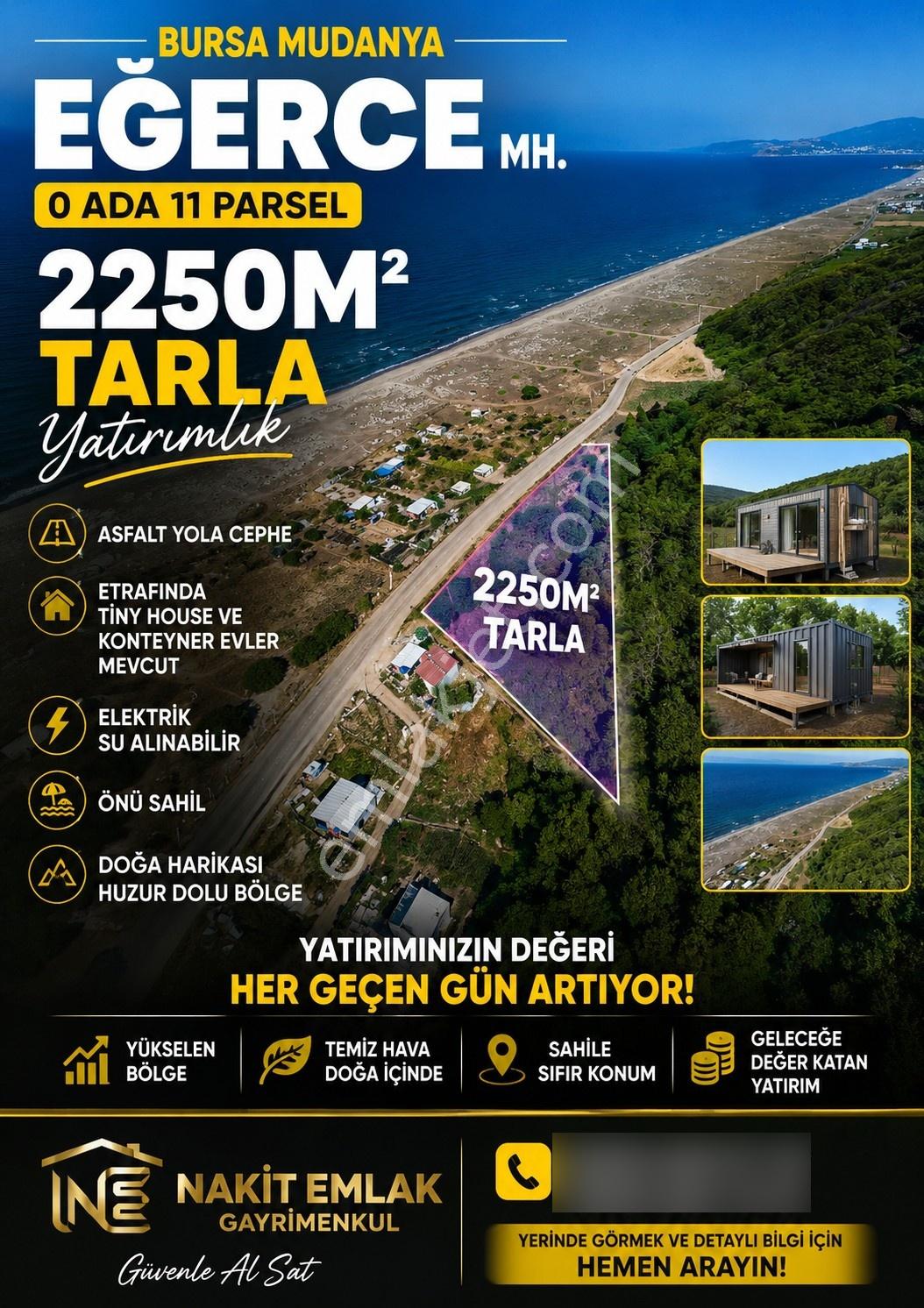 Eğerce'de Asfalt'a Ve Denize Sıfır Konumda 2250m2 Harika Arazi ! - Görsel 23