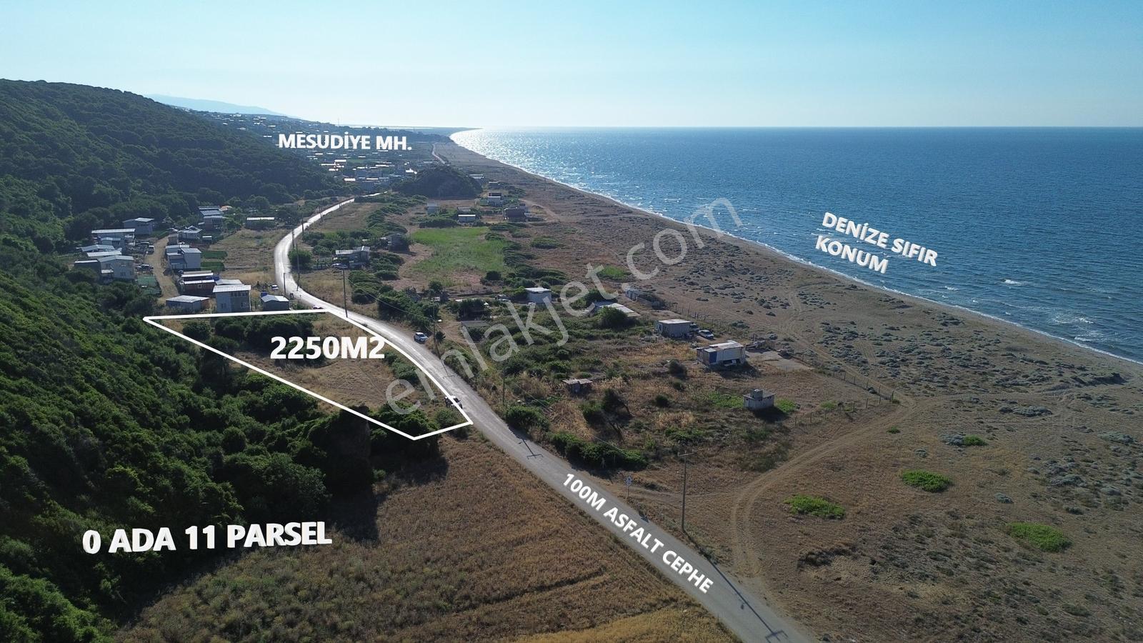 Eğerce'de Asfalt'a Ve Denize Sıfır Konumda 2250m2 Harika Arazi ! - Görsel 2