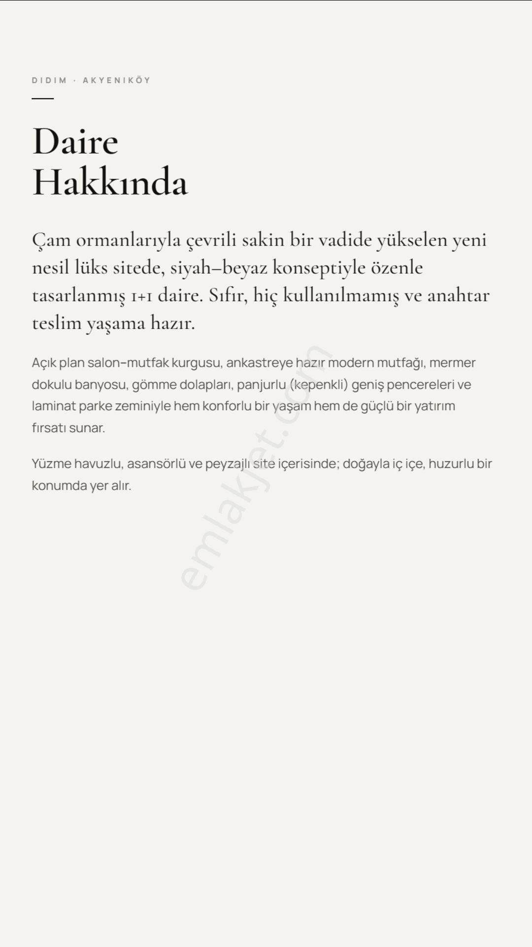 Didim Akyeniköy'de Doğa İçerisinde Havuzlu Lüks Sitede Sıfır 1+1 Daire - Görsel 6