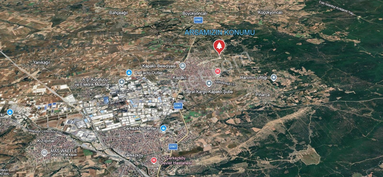 Tekirdağ Kapaklı'da 230 M2 Tek Tapu Satılık İmarlı Arsa - Görsel 10