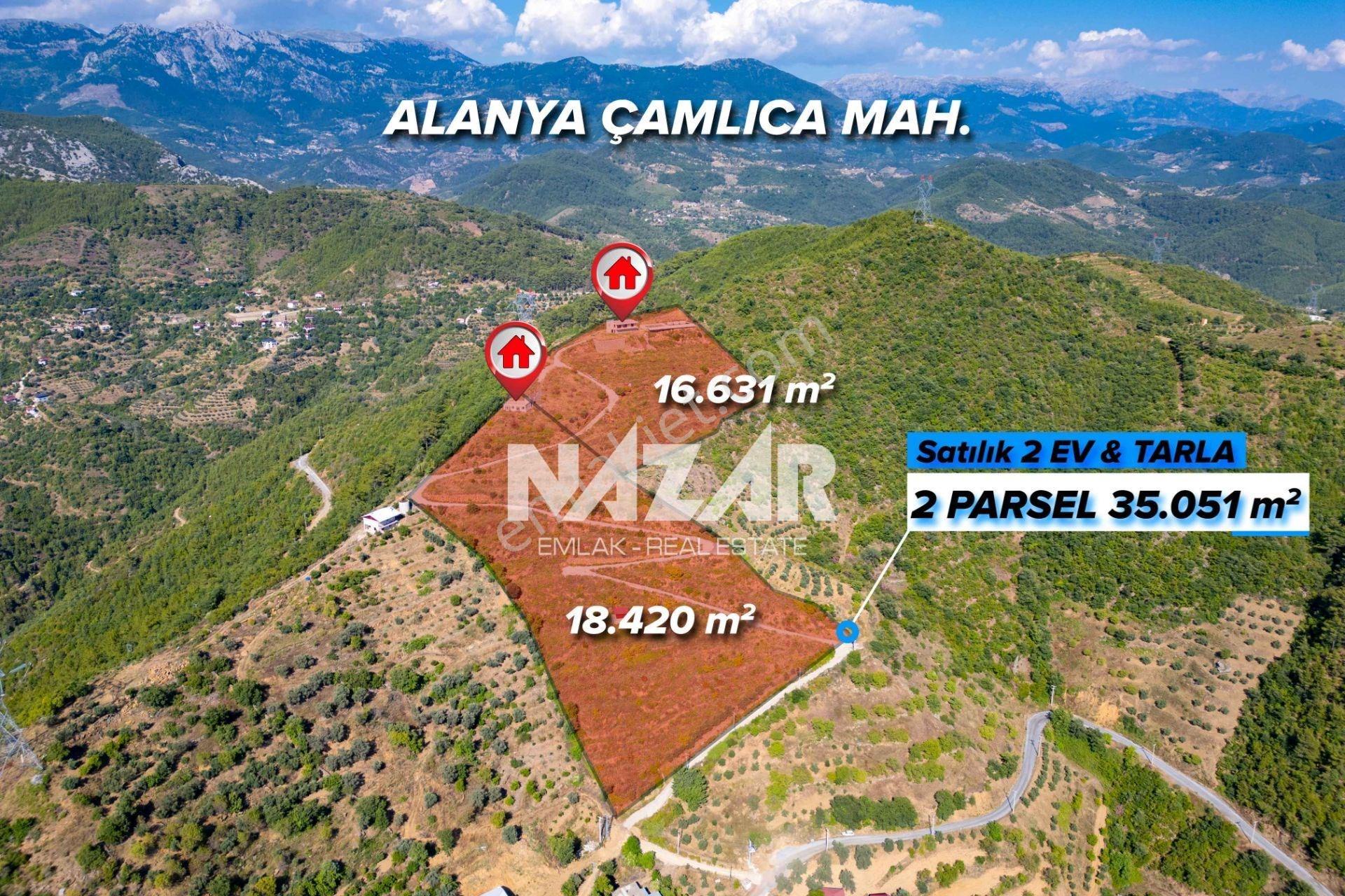 Alanya Çamlıca’da 35.051 M² Tarla / Bahçe Ve 2 Ayrı Ev - Görsel 2
