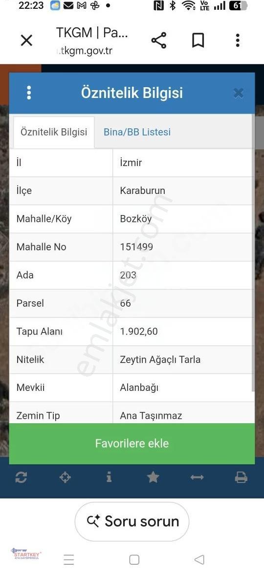 Karaburun Bozköy Alanbağ'nda Satılık Tarla - Görsel 9