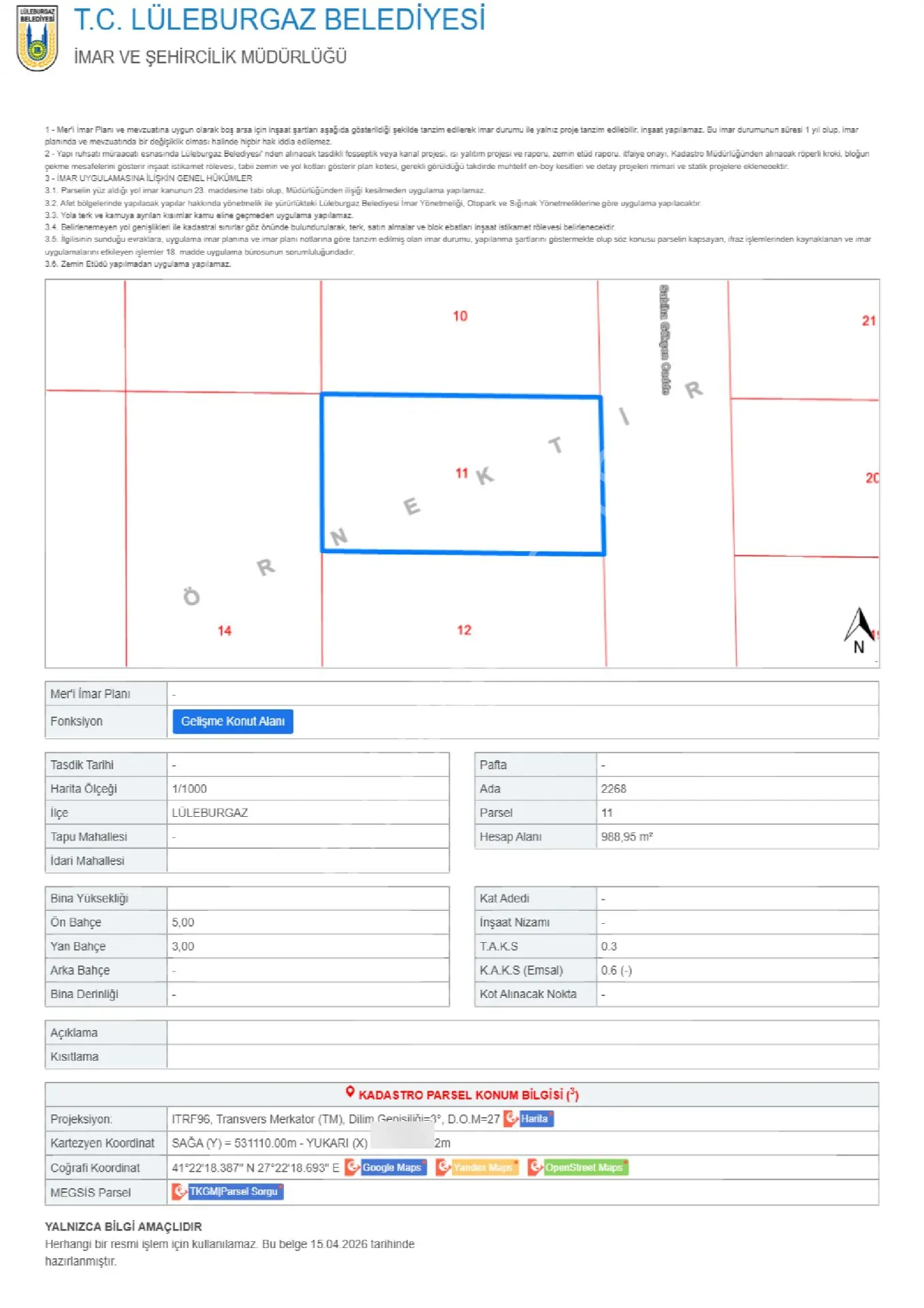 Lüleburgaz Zafer Mahallesi’nde 988 M² Arsa | Güler Emlak - Görsel 2