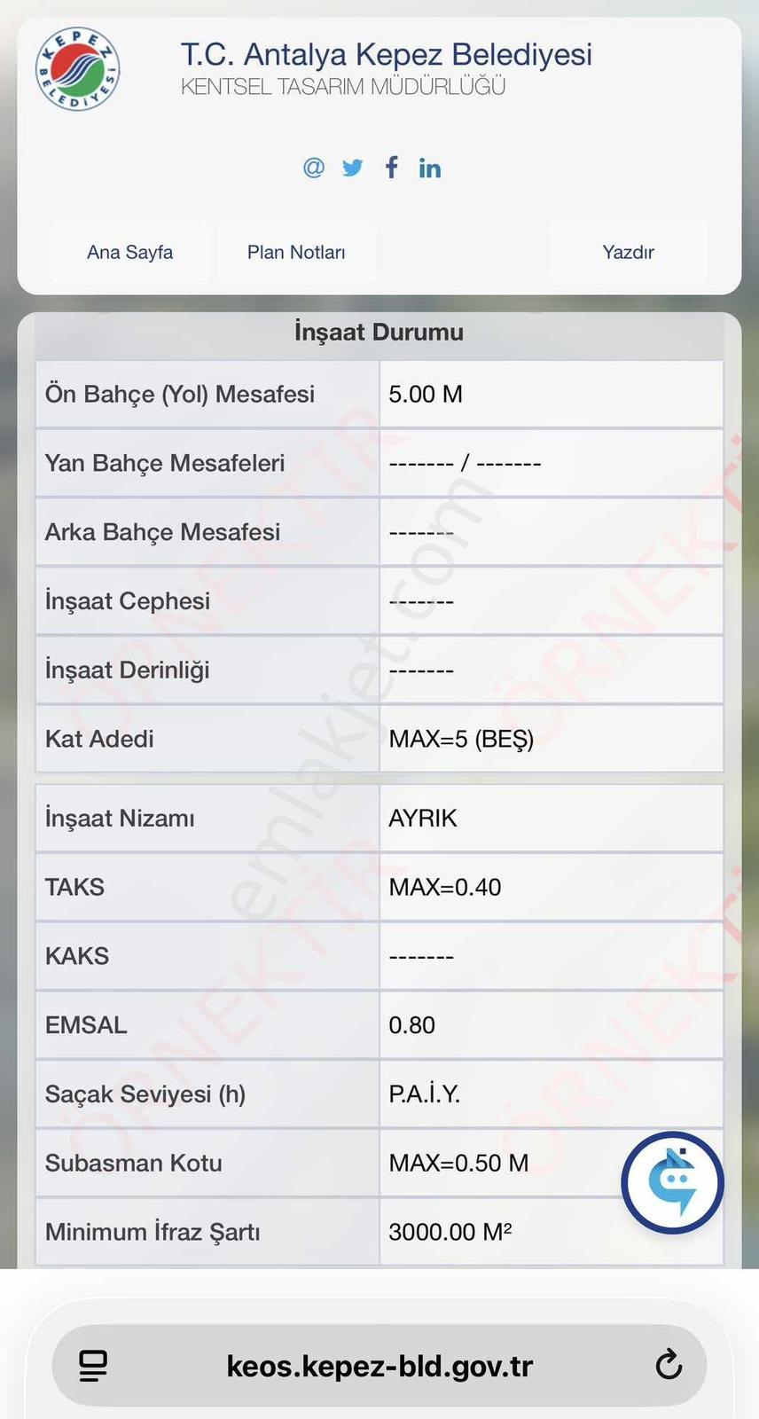 Kepez Kazım Karabekir Mh. 111 M2 Fırsat Ticari+konut Arsası - Görsel 2