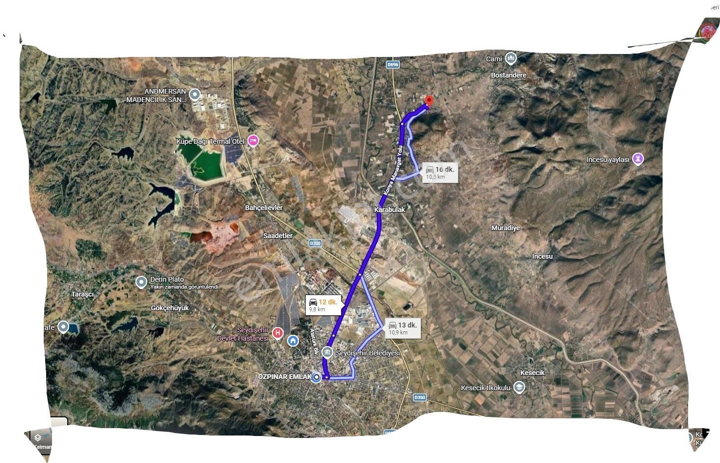 Özpınar,dan Konya Yoluna 1 Km Yolu,suyu Olan Bahçe 1936 M2 Tekke - Görsel 12