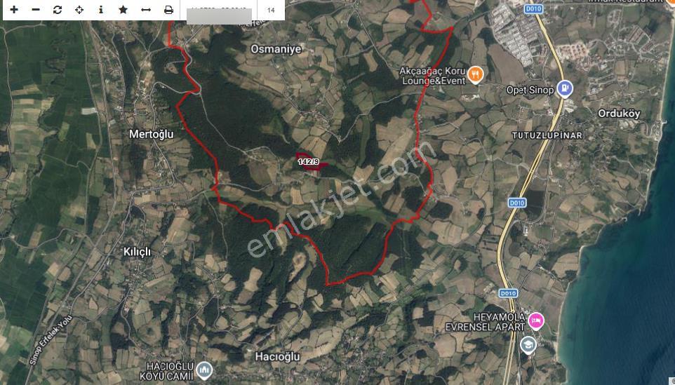Sinop Merkez Osmaniye Deniz Manzaralı Tek Tapu Arsa - Görsel 20
