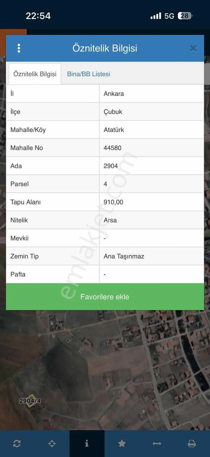Çubuk Atatürk Mahallesi Tek Tapu Arsa