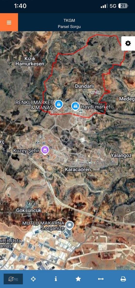 Dündarlı Da Kuzeyşehır Etaplarının Yanında Yatırımlık 5.730 M2