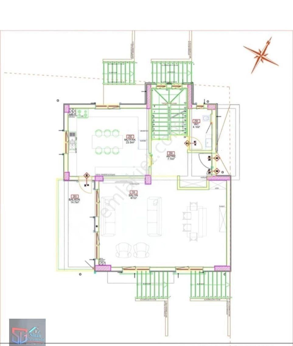 Sinan Gayrimenkulden Kaba İnşaatı Tamamlanmış Satılık Villa - Görsel 12