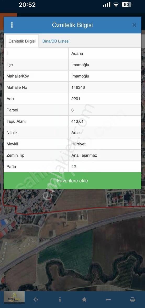 My Family'den İmamoğlu Merkezde 3 Kata İmarlı 413m2 Satılık Arsa - Görsel 4