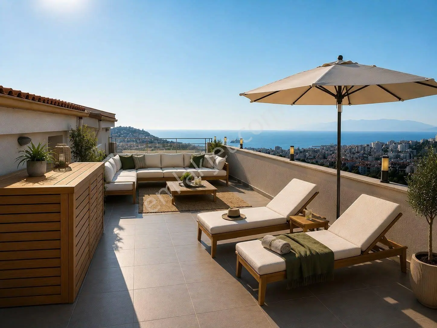 Kuşadası İkiçeşmelikte Full Deniz Manzaralı Satılık Süper 4+1